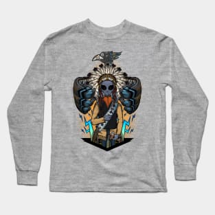 The alien Sitting Bull - Color version Long Sleeve T-Shirt